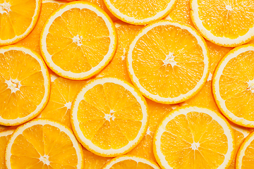 Image showing Colorful orange fruit slices