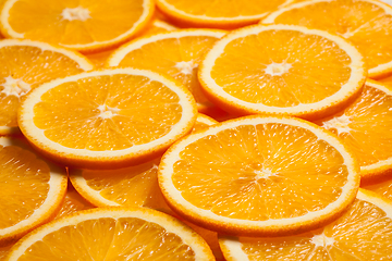 Image showing Colorful orange fruit slices