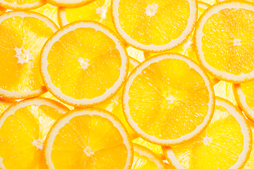 Image showing Colorful orange fruit slices