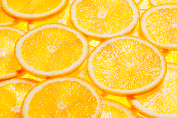 Image showing Colorful orange fruit slices