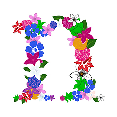 Image showing Floral Alphabet Letter