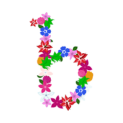 Image showing Floral Alphabet Letter