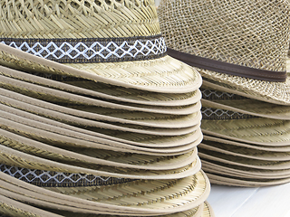 Image showing lots of straw hats
