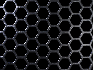 Image showing black grid in black back