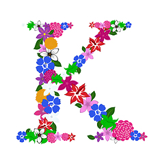 Image showing Floral Alphabet Letter