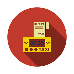 Image showing Taxi Meter With Receipt Icon