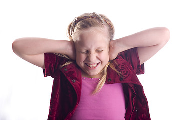 Image showing Girl Covering Ears