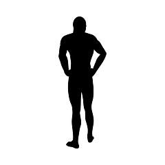 Image showing Standing Pose Man Silhouette