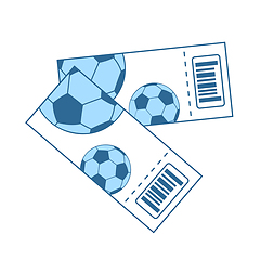 Image showing Two Football Tickets Icon