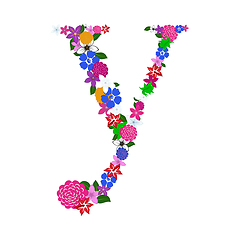 Image showing Floral Alphabet Letter