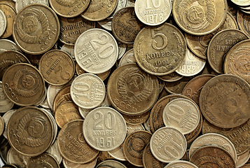 Image showing Soviet coins background