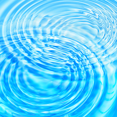 Image showing Abstract water background with circles ripples