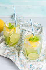 Image showing Summer citrus fruits drink