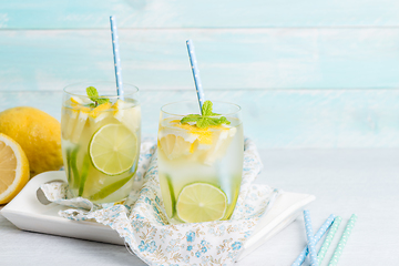 Image showing Summer citrus fruits drink