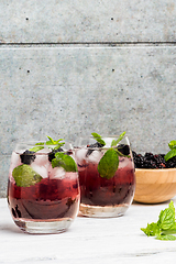 Image showing Fresh blackberry drink
