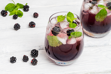 Image showing Fresh blackberry drink