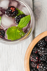 Image showing Fresh blackberry drink