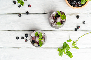 Image showing Fresh blackberry drink