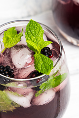 Image showing Fresh blackberry drink