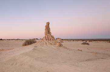 Image showing Weathered sands and clays sculpted by the elements