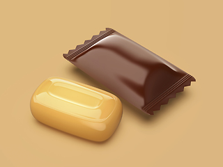 Image showing Caramel hard candies