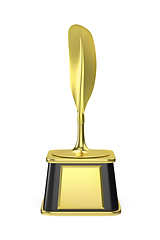 Image showing Golden trophy for rowing, kayaking and canoeing