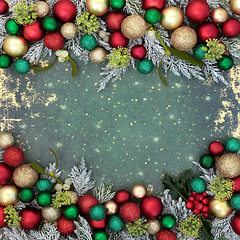 Image showing Christmas Traditional Retro Style Background Border