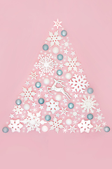 Image showing Festive Christmas Tree Shape Decoration Concept