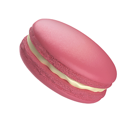 Image showing Strawberry flavored macaron