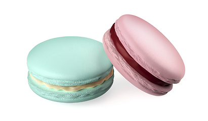 Image showing Two french macarons