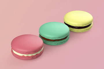 Image showing Macarons with different colors and flavors