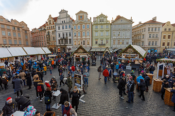 Image showing Christmas advent market at Old Town Square, Prague