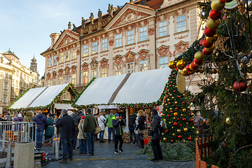 Image showing Christmas advent market at Old Town Square, Prague