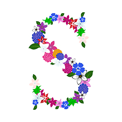Image showing Floral Alphabet Letter