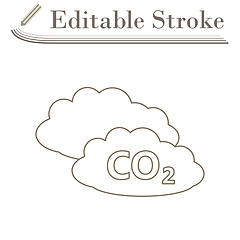 Image showing CO 2 Cloud Icon