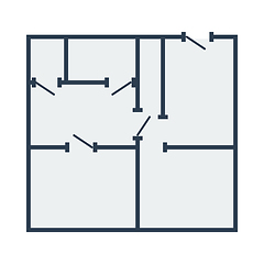 Image showing Icon Of Apartment Plan