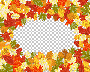 Image showing Falling maple leaves