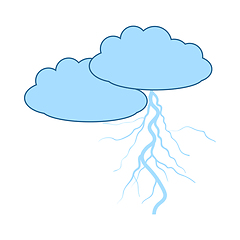 Image showing Clouds And Lightning Icon