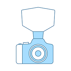 Image showing Camera With Fashion Flash Icon