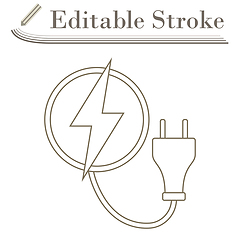 Image showing Electric Plug Icon