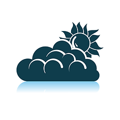 Image showing Sun Behind Clouds Icon