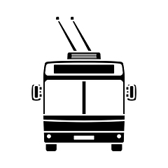 Image showing Trolleybus Icon Front View