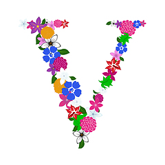 Image showing Floral Alphabet Letter