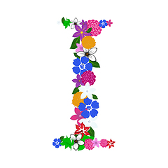 Image showing Floral Alphabet Letter