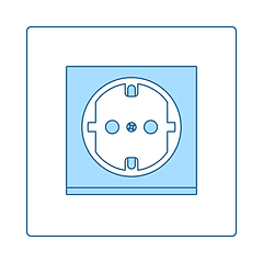 Image showing Europe Electrical Socket Icon