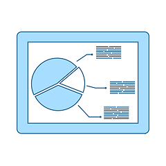 Image showing Tablet With Analytics Diagram Icon