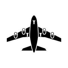 Image showing Airplane Takeoff Icon Front View