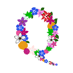 Image showing Floral Alphabet Letter