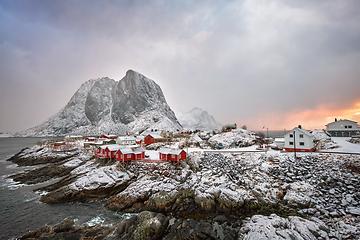 Image showing Hamnoy fishing village on Lofoten Islands, Norway