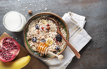 Image showing Muesli oatmeal